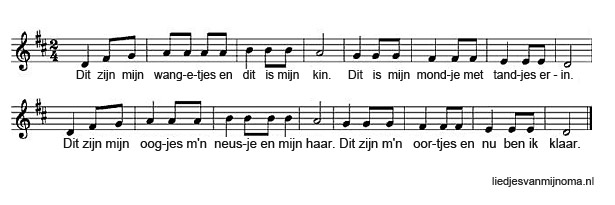 Dit zijn mijn wangetjes bladmuziek