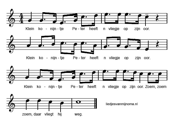 Klein konijntje Peter (Lief klein konijntje) bladmuziek