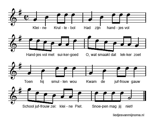 Kleine Krullebol bladmuziek