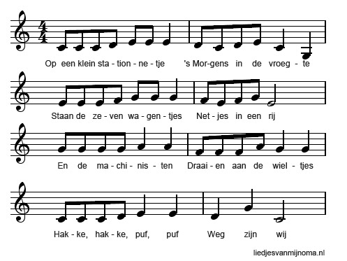 Op een klein stationnetje bladmuziek